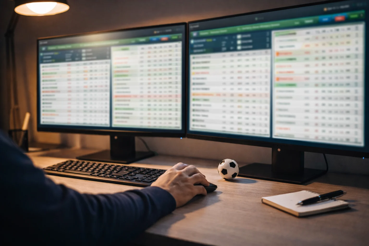 Écran d'ordinateur affichant un comparateur de cotes pour des matchs de football