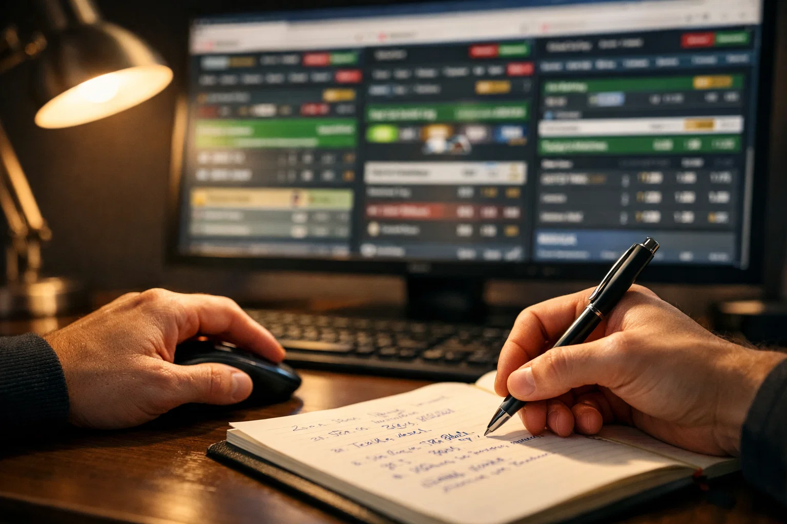 Tableau de comparaison de cotes football affiché sur un écran d'ordinateur